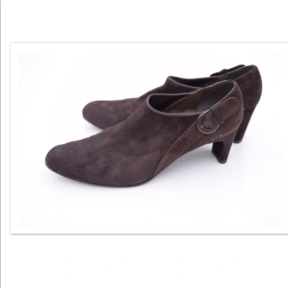Stuart Weitzman Brown Suede Ankle Booties